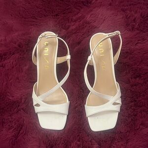 Unisa Cream Strappy Heels